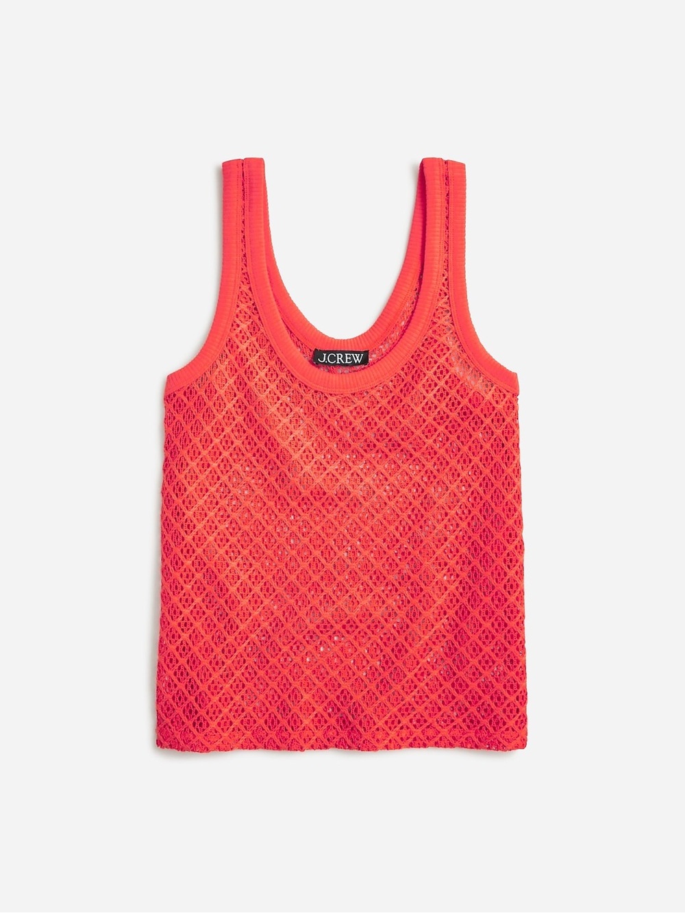J Crew Red-Orange Crochet tank top— women’s small